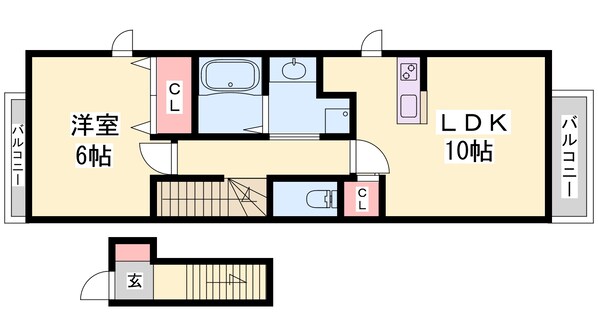 宝殿駅 徒歩13分 2階の物件間取画像